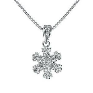 NUBIS® Stříbrný náhrdelník sněhová vločka - NB-2071