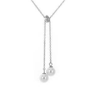 NUBIS® Stříbrný náhrdelník s perličkami - NB-2076