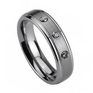 NUBIS® NWF1005 Dámský snubní prsten se 3mi zirkony - velikost 50 - NWF1005-5ZR-50