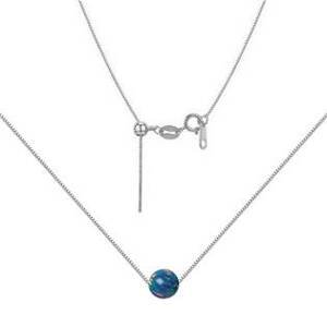 NUBIS® Stříbrný náhrdelník s opálem - kulička 6 mm - NBS01-OP01