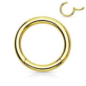 Šperky4U Piercing segment kruh - zlatý - K01039GD-1212