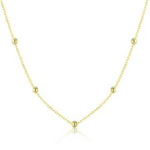 NUBIS® Zlacený stříbrný náhrdelník s drobnými kuličkami - NB-2095GD-40