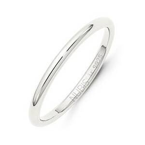 NUBIS® NB101-2 Stříbrný snubní prsten šíře 2 mm - velikost 58 - NB101-2-58