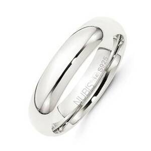 NUBIS® NB101-5 Stříbrný snubní prsten šíře 5 mm - velikost 56 - NB101-5-56