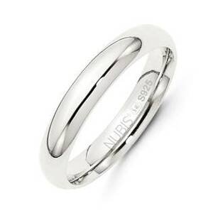 NUBIS® NB101-4 Stříbrný snubní prsten šíře 4 mm - velikost 54 - NB101-4-54