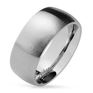 Šperky4U OPR0028 Ocelový prsten matný, šíře 8 mm - velikost 72 - OPR0028-8-72