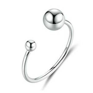 NUBIS® Stříbrný prsten se kuličkami - velikost universální - NB-5040