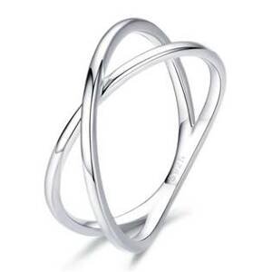 NUBIS® Stříbrný prsten s překřížením - velikost 57 - NB-5041-57