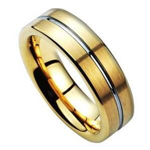 NUBIS® NWF1053 Pánský snubní prsten zlacený - velikost 63 - NWF1053-63