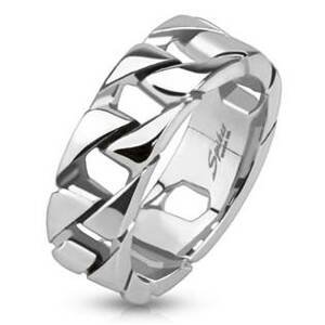 Šperky4U Pánský ocelový prsten proplétaný - velikost 59 - OPR1043-59