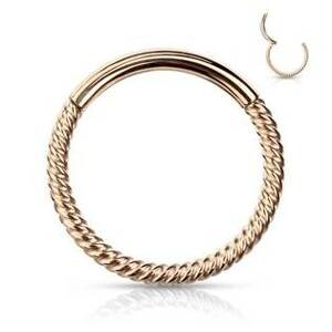 Šperky4U Piercing segment kruh vroubkovaný, 1,0 x 8 mm - K1042RD-1008