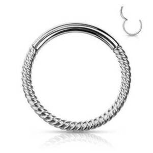Šperky4U Piercing segment kruh vroubkovaný - K1042-1010