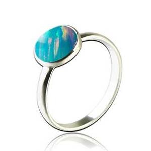 NUBIS® Stříbrný prsten s opálem - velikost 59 - NBP95-OP02-59