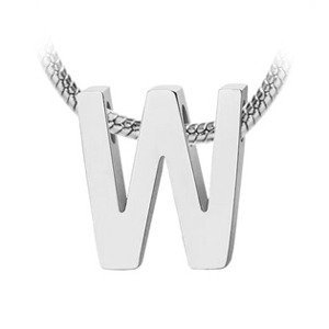 Šperky4U Navlékací ocelový přívěšek iniciála - písmeno - PP-1006-W