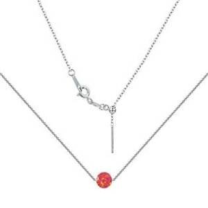 NUBIS® Stříbrný náhrdelník s opálem - kulička 5 mm - NBS02-OP25
