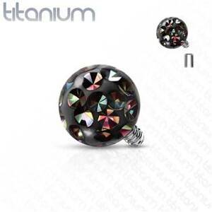 Šperky4U Ozdobná kulička k dermálu TITAN, závit 1,6 mm, barva: Vitrail Medium - TIT1121VM-05