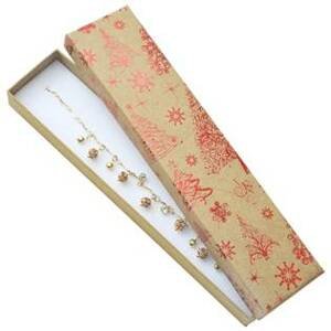 Šperky4U Vánoční dárková krabička na náramek - červený motiv - KR0371-R
