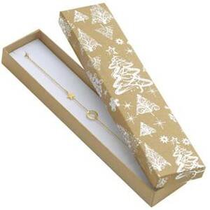 Šperky4U Vánoční dárková krabička na náramek - stříbrný motiv - KR0371-SI