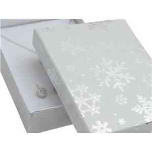 Šperky4U Vánoční dárková krabička na soupravu - bílá - KR0377-WH