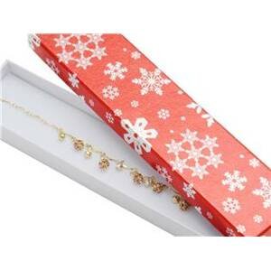 Šperky4U Vánoční dárková krabička na náramek - červené víčko - KR0378-R
