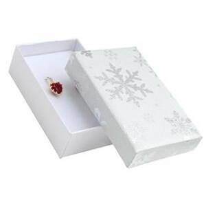 Šperky4U Vánoční dárková krabička na soupravu - bílá - KR0376-WH