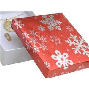 Šperky4U Vánoční dárková krabička na soupravu - červené víčko - KR0377-R