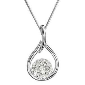 EVOLUTION GROUP CZ Stříbrný náhrdelník se Swarovski krystaly kapka  - 32075.1
