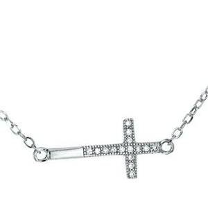 NUBIS® Střibrný náhrdelník s křížem - NB-2115