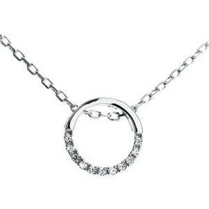 NUBIS® Střibrný náhrdelník kolečko se zirkony - NB-2116