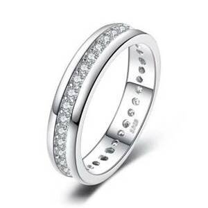 NUBIS® Stříbrný prsten se zirkony - velikost 55 - NB-5048-55