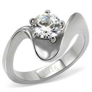Šperky4U Ocelový prsten se zirkonem, vel. 50 - velikost 50 - OPR1485-50