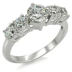 Šperky4U Ocelový prsten zdobený zirkony - velikost 60 - AL-0004-60