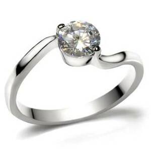 Šperky4U Ocelový prsten se zirkonem - velikost 57 - AL-0001-57