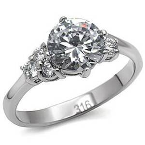 Šperky4U Ocelový prsten se zirkony - velikost 50 - AL-0002-50