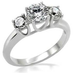 Šperky4U Ocelový prsten se zirkony - velikost 50 - AL-0005-50