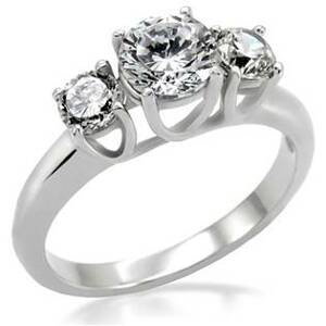 Šperky4U Ocelový prsten se zirkony - velikost 58 - AL-0005-58