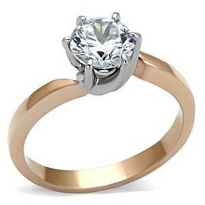 Šperky4U Ocelový prsten se zirkonem - velikost 52 - AL-0012-52