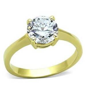 Šperky4U Ocelový prsten se zirkonem - velikost 49 - AL-0014-49