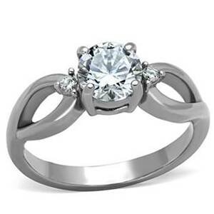 Šperky4U Ocelový prsten se zirkony - velikost 60 - AL-0015-60