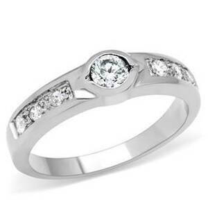 Šperky4U Ocelový prsten se zirkony - velikost 57 - AL-0021-57