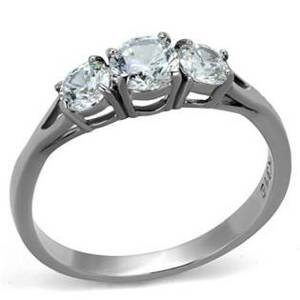 Šperky4U Ocelový prsten se zirkony - velikost 55 - AL-0023-55