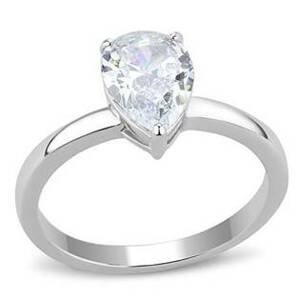 Šperky4U Ocelový prsten se zirkonem - velikost 60 - AL-0030-60