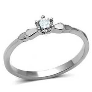 Šperky4U Ocelový prsten se zirkonem - velikost 58 - AL-0051-58
