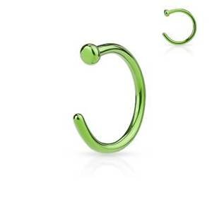 Šperky4U Piercing do nosu - kruh zelený - N01120-1008G