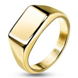 Spikes USA Zlacený ocelový prsten s možností rytiny - velikost 60 - OPR1859-60