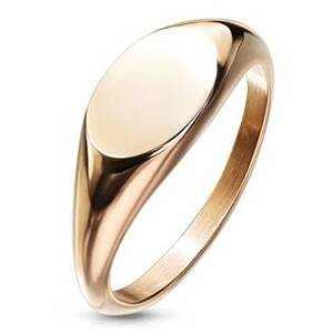 Spikes USA Zlacený ocelový prsten s možností rytiny - velikost 60 - OPR1861-60