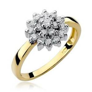NUBIS® Zlatý zásnubní prsten s diamantem - W-004Y