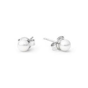 GAURA Perlové náušnice – bílé přírodní perly 4,5-5 mm - GA1000W-05