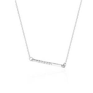 NUBIS® Diamantový náhrdelník, bílé zlato a brilianty - C-029-WG