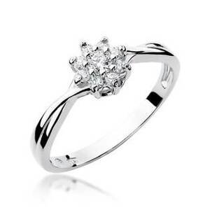 NUBIS® Zlatý zásnubní prsten s diamanty - W-072W